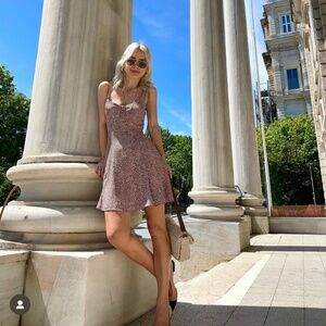 zara animal print dress